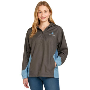 Disney Parks Windbreaker Pullover Jacket Gray Blue Half Zip Unisex Adult Size XS